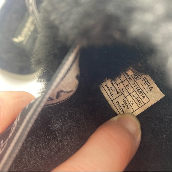 Kookaburra UGG Fuzzy Black Slide Back-strap Slipper Size 9 Style 1116914 - Picture 9 of 9